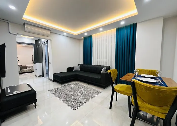 6 Centrally Located Spacious And Air Conditioned 1 1 Apartment Antalya